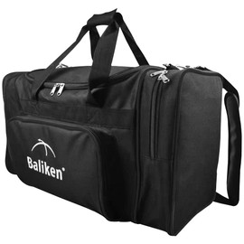 BALIKEN Double Bowling Ball Bag with Padded Ball Holder, The Bowling Bag Fits 2 Bowling Ball & 2 Pair of Men Shoes in Size 13 & "16 (Black)