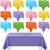 LYCN 12 Pack Colourful Tablecloths, Summer Table Covers, Plastic Rectangle