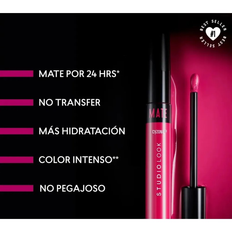 Cy Zone Pack 4 Labial Studio Look Mate Indeleble Cyzone