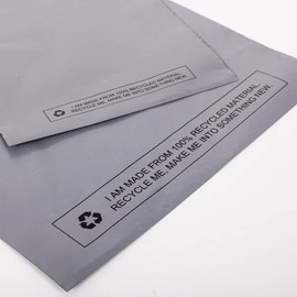 6.5 X 9 inch (100 Pack) Recycled Strong Grey Mailing Poly Postal Self Seal Bags Large to Small Mailing Bags Postage Packaging Assorted Mailers Posting Shipping Post Parcels Package Bags Various Sizes