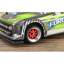 RCAWD RC Wheel Rims Tires for 1/28 Wltoys Kyosho Mini-Z, Mini-Q, Mini-D, K969 K989 P929 Drift Rally Upgrades 4pcs/set(Red)