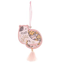 Karma, Shaped Air Fresheners, Essential Oil Diffuser for Cars, Home & Office - Colorful Decorative Hanging Air Freshener with Tassel, Cat