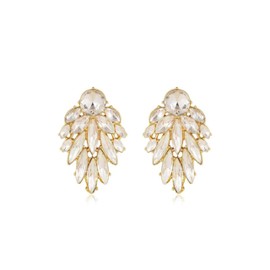 Ettika Gold Earrings. Stud Earrings For Women, Cry Me A River 18k Gold Plated Crystals Cluster Earrings. Jewelry, Birthday Gifts For Women