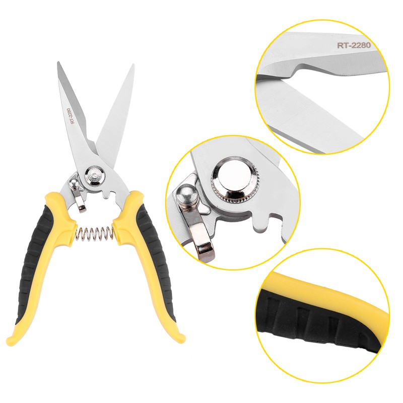 8" Stainless Steel Pruning Shears Cutter Home Gardening Plant Scissor