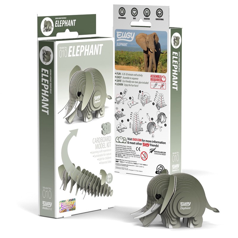 EUGY 3D Elephant Model Craft Kit,