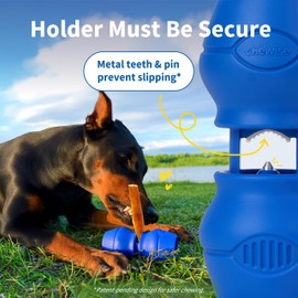 PetClan Chewise Bully Stick Holder, Improved Bully Sticks Holder, Ultimate Secure Heavy Duty, BPA-Free Safety Device to Prevent Choking, Fits Various Bully Sticks and Dog Sizes