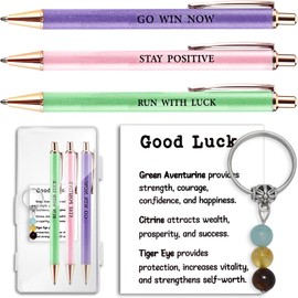 Good Luck Gifts for Coworkers Women New Beginning Gifts Inspirational Encouragement Gift Crystal Keychain Fancy Pen Set Lucky Gift Goodbye Present Farewell Leaving Job Divorce Present Office Present