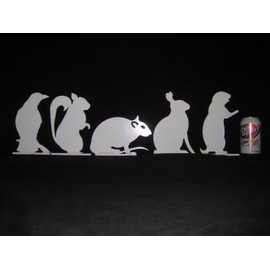 Steel Shooting Targets - Animal Silhouette Knockovers-Varmit - 1/4IN S.B. Plates