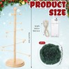 Beeveer Christmas Tree Ornament Stand Holder with Light Pine Garland
