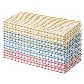 Nialnant 8 Pack Kitchen Towels, Dish Towels for Kitchen, 100% Cotton Dish Cloths for Washing Dishes, Quick Drying Reusable Cleaning Rag - 25 x 16 in