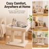 PuzzlePaw Small Cat Tree with Large Top Perch for Indoor
