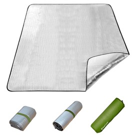Road Clover Aluminum Sheet, Insulated, Comfortable, Camping, Silver Mat, Thick, Leisure Sheet, Carrying Bag Included, 7.9 x 7.9 x 0.1 inches (200 x 200 x 3 mm)