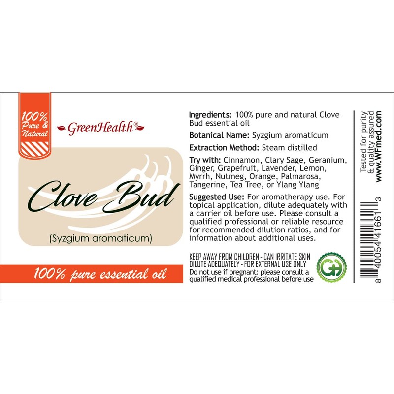 1 fl oz Clove Essential Oil (100% Pure & Uncut)