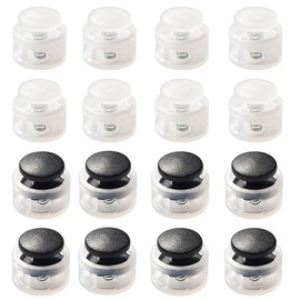 Cord Stoppers, 2 Colors, 16 Pieces, Laces, 2 Holes, 0.2 inches (5 mm), Hat, Clothes, Backpacks, Laces, Fasteners, For DIY