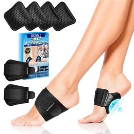 KUENZ 土踏まずサポーター 足裏 保護パッド 足裏サポータ 扁平サポーター 衝撃吸収 足裏 保護パッド 土踏まず 立ち仕事 ランニング 登山 立ち仕事 スポーツ パッド ランニング 立ち仕事 男女兼用。 (ブラック)