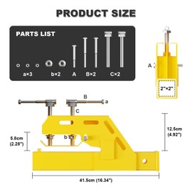 Nautykiks Upgraded Clamp On 2" Bucket Ball Tractor Trailer Hitch Receiver Compatible with Kubota Tractor Bucket Hitch Attachment Accessories Yellow