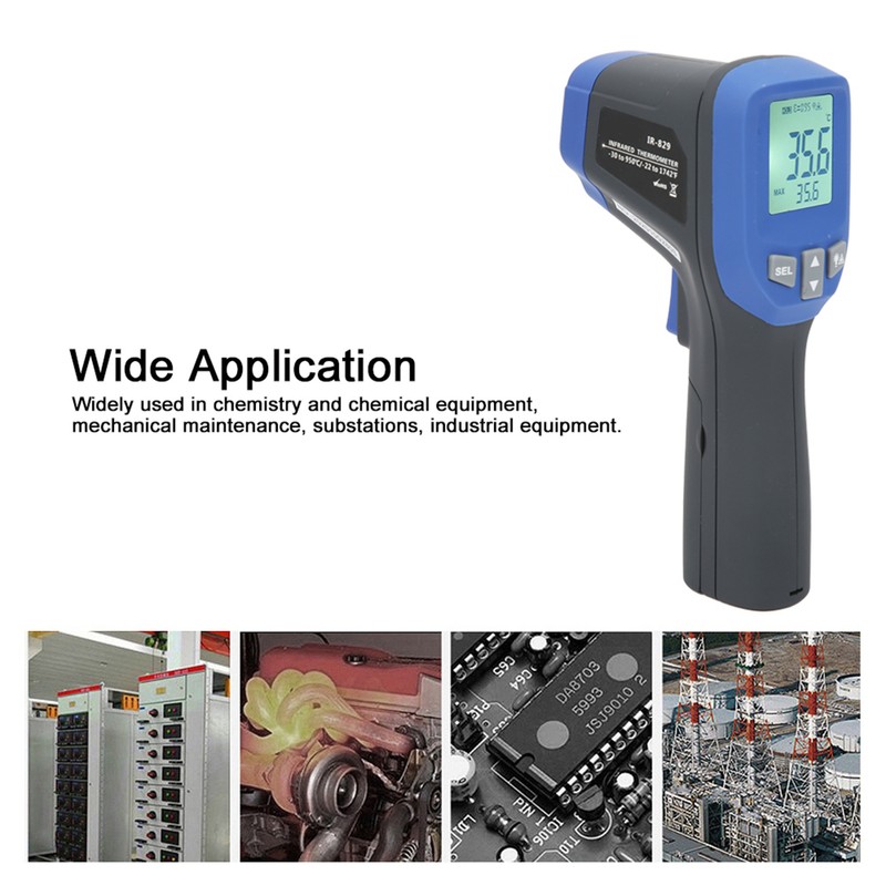 Infrared Thermometer NonContact Laser Professional IR Gun Industry Temperature Meter