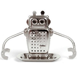 Drowning Robot Novelty 1 Cup Tea Infuser + Stand S/S