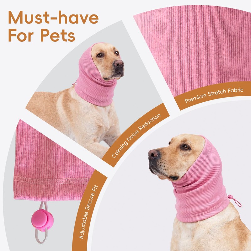 Dog Calming Hoodie, Noise Reduction Ear Cover for Anxiety Relief,