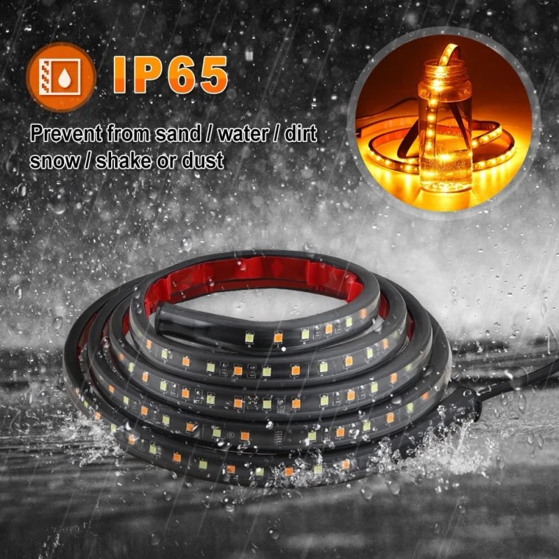 JMTBNO 2Pcs 60" Running Board LED Light Side Step Strip