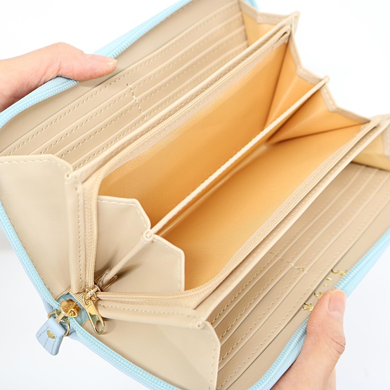 Chiikawa Round Long Wallet, Blue, Hachiware