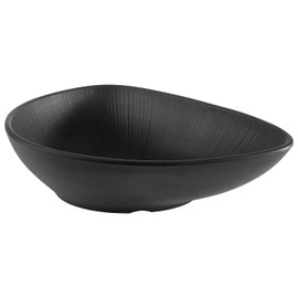 APS 85076 Melamine Bowl Nero Serving Bowl for Quadruple Foods, 23.0 x 18.0 x 5.0 cm, 0.6 Litres