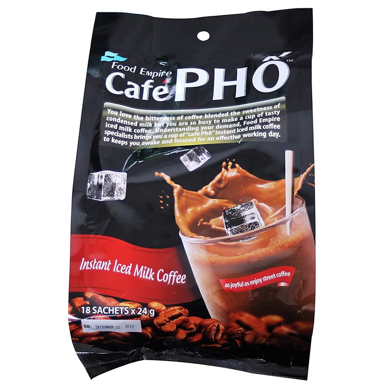 Cafe Pho Vietnamese 3in1 Instant Coffee Mix, Iced Milk Coffee,