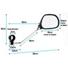 TekBox Pair of Oval Bicycle Bike Mirrors with Reflectors/For Mountain