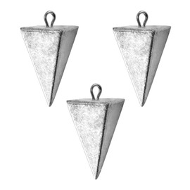 Alwonder Pyramid Sinkers Fishing Weights Fishing Sinkers, Saltwater Freshwater Lead Fishing Weight Sinker for Ocean Surf Fishing Gear Catfish Tackle 8oz