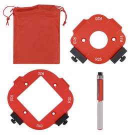 Router Milling Template, 2 Pieces Radius Jig Router Template, Aluminium Alloy Corner Radius Template for Woodworking R10 R15 R20 R25 R30 R35 R40 R50