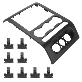 Panel de Recorte de Radio y Clima del Salpicadero para Ford F150 2004-2008 | Negro, Plástico | Reemplaza 4L3Z-1504302-AAA, 4L3Z1504302AAA