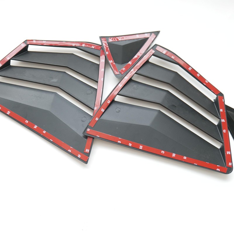 CYAuto New 2pcs Racing Side Rear Quarter Window Louvers for