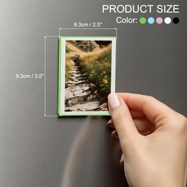 sourcing map 2.5 x 3.5 Inch Magnetic Picture Frames for Refrigerator, Multicolored, 15 Packs