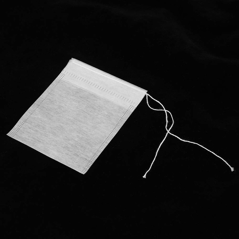 100Pcs 7x9cm Disposable Safe Tea Bags with Drawstring, Tea Bags,