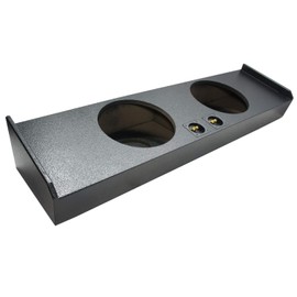 American Sound Connection Compatible with Ford F-150 Crew Cab Truck 09-15 Dual 12" Sub Box Enclosure - Rhino Coated