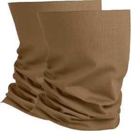 281Z Organic Cotton Breathable Summer Neck Gaiter for Men and Women - Face Scarf for Outdoor Activities, Coyote Brown, One Size