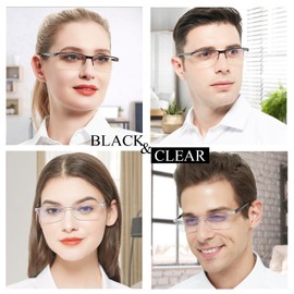 WEMOOTANTS 4PCS Stylish Anti-Blue-Light Reading Glasses Men Women Computer Readers Lightweight Blue Blockers 2.75X 1.0 1.25 1.5 1.75 2.0 2.25 2.5 2.75 3.0 3.5 4.0