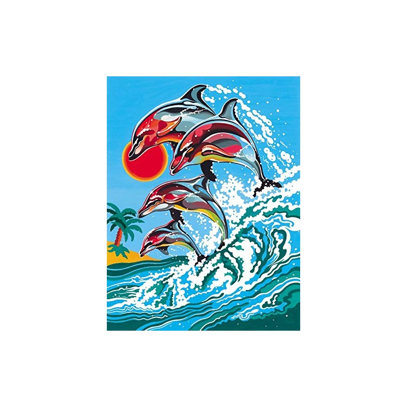 Painting by Numbers, Dolphin, 22,8 x 30,4 cm