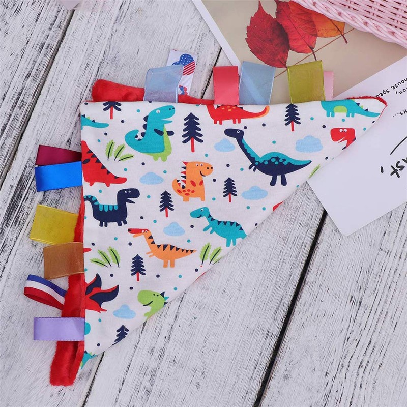 G-Tree Baby Comfort Blanket with Tag, Taggy Blanket - Multi-Coloured