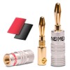 NEXMEX Banana Plugs with Heat Shrink Tubing - 2 Pieces