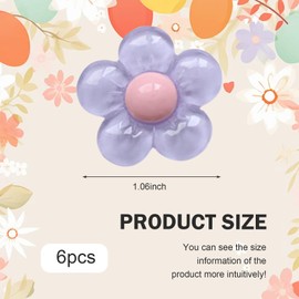 Ferianl 6PCS Flower Air Vent Clips, Air Conditioner Outlet Decoration，Cute Car Dashboard Accessorie, Universal Aut Interior Decorative Accessories for Women Girls