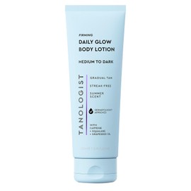 Tanologist Firming Daily Glow Body Lotion Medium to Dark, Lightweight Moisturizer with Caffeine, Squalane & Grapeseed Oil, Smooths, Tones & Builds Natural Sun-Kissed Gradual Tan, 250ml