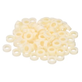 PATIKIL M8 Round Spacer Washer Set, 50 Pcs 8.2mm ID, 14mm OD, 5mm Length Plastic Standoff for M8 Screws