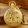 Tiong Gold Double Deer Design Mechanical Pocket Watch for Men,