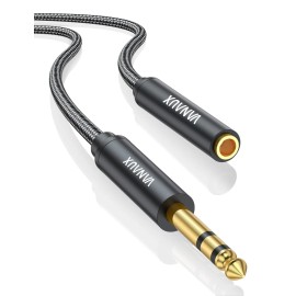 Vanaux 1/4 Inch Extension Cable, 6.35mm 1/4" TRS Male to Female Headphone Guitar Ext...