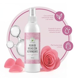 Productos Mart Mexico Agua De Rosas Con Astringente Hidratante Facial Productos Mart Mexico 500ml