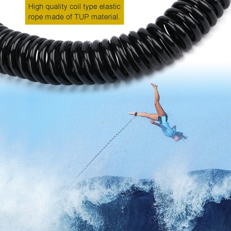 Senbaler 10 Feet Surf Leash, SUP Kayak Safety Lead, Coiled