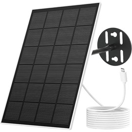 NETVUE Solar Panel for Bird Feeder Camera only, Type-C Charger, IP65 Waterproof for Outdoors, 3W Continuously Power Supply, 360° Swivel Bracket
