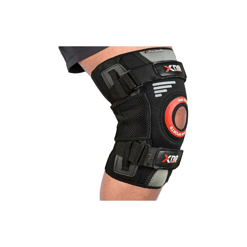 XN8 Hinged Knee Support Brace Adjustable Open Patella Anti-Slip Breathable