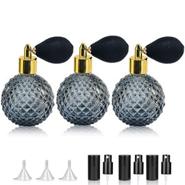 LINALL Perfume Bottle Vintage Atomizer Spray Bottle 3.4oz Empty Refillable Perfume Atomizer Glass Bottle Great for Perfume Home Decoration Cocktail Pink